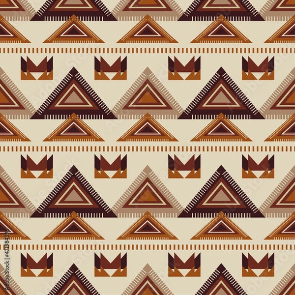 Fototapeta seamless ethnic pattern design abstract