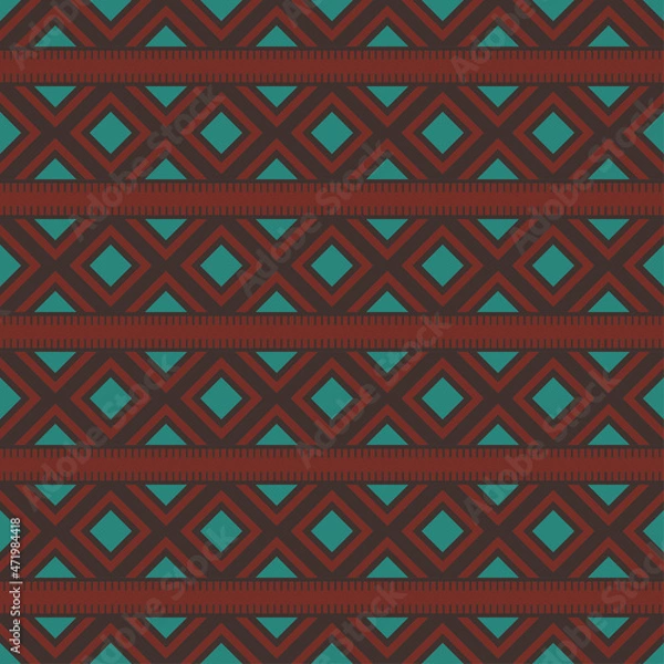 Fototapeta seamless ethnic pattern design abstract