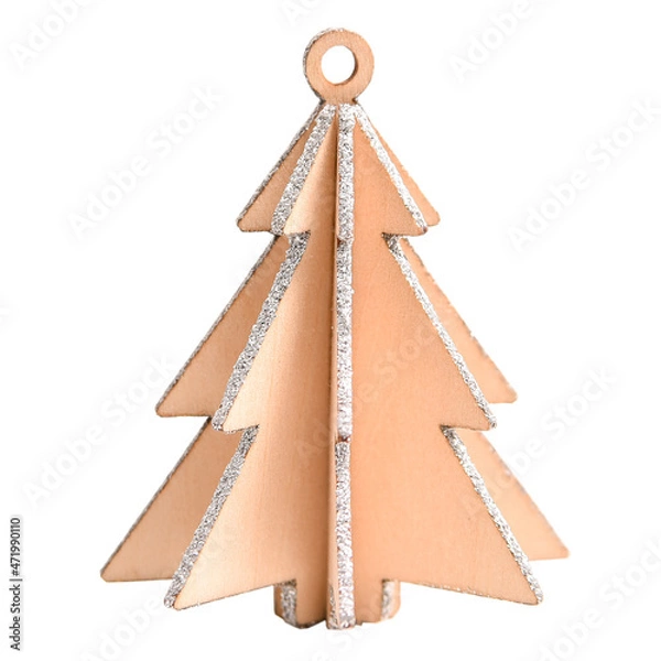Obraz christmas tree on white