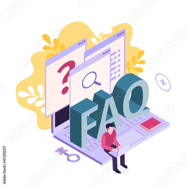 Obraz FAQ Customer Support Composition