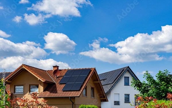 Obraz Solar roof on a single house