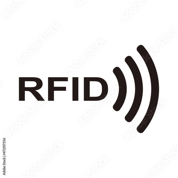 Obraz RFID or Radio Frequency Identification Vector Icon