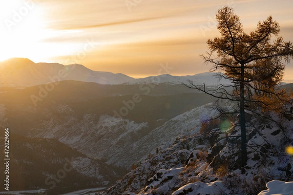 Obraz sunrise in the mountains