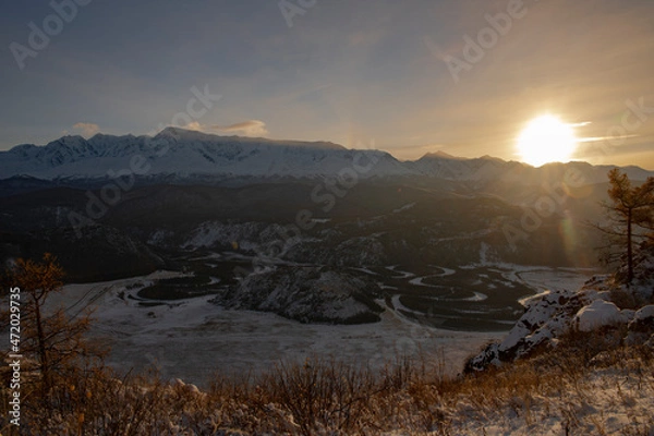 Obraz sunrise in the mountains
