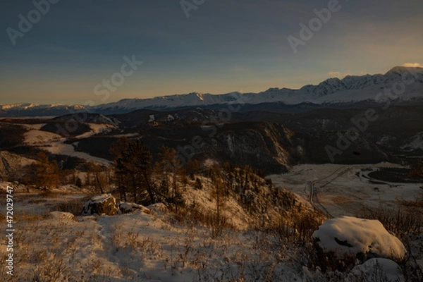 Obraz sunset in the mountains