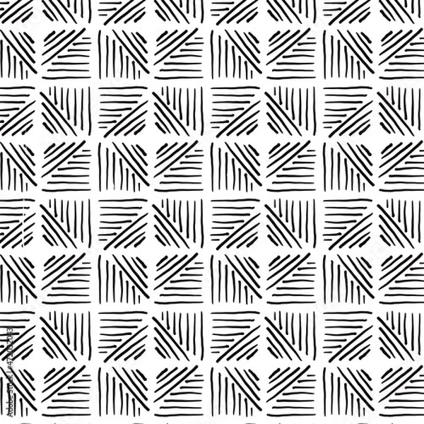 Fototapeta Seamless repeat pattern hand drawn