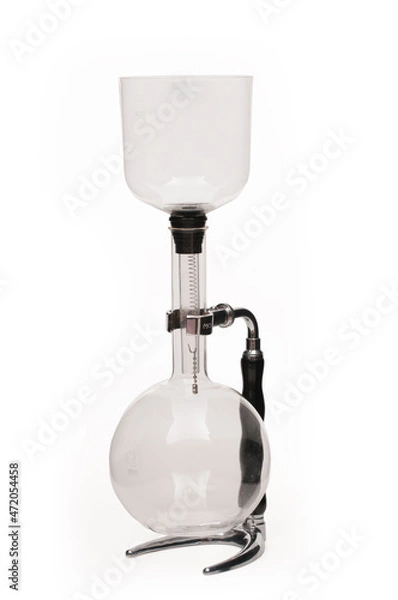 Obraz Siphon vacuum coffee maker on white background