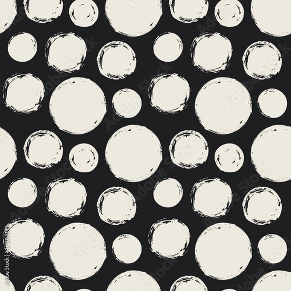 Fototapeta Seamless pattern with grunge circles