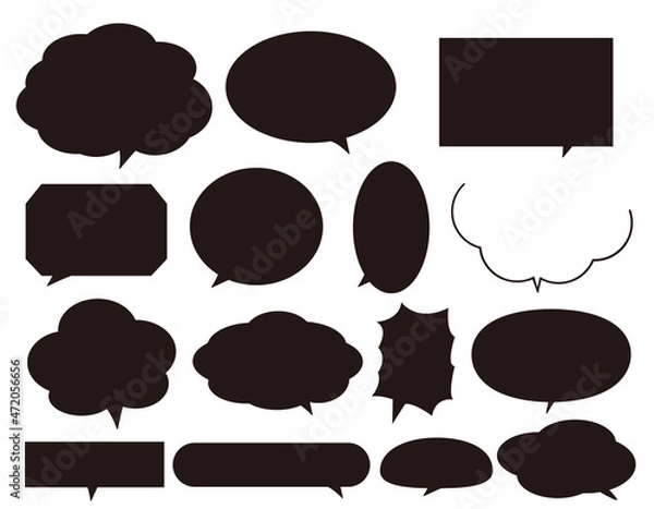 Fototapeta ポップで可愛いふきだし　見出し　素材