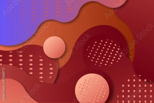 Fototapeta 3D abstract background with outlined paper shapes. Vector design layout for business presentations, flyers, posters and invitations.