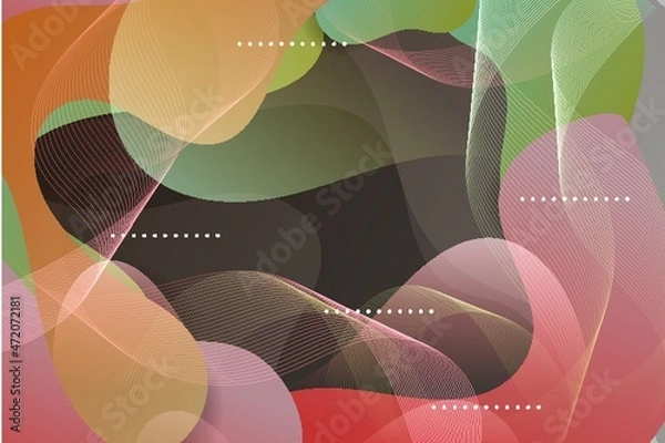 Fototapeta 3D abstract background with outlined paper shapes. Vector design layout for business presentations, flyers, posters and invitations.