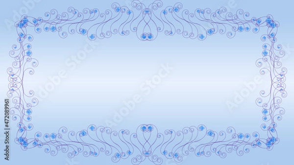 Obraz blue christmas frame