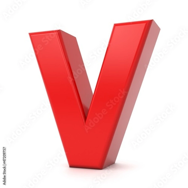 Obraz 3d shiny red letter collection - V