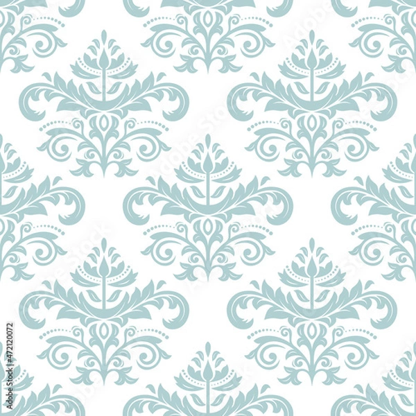 Fototapeta Orient classic light blue pattern. Seamless abstract background with vintage elements. Orient background. Ornament for wallpaper and packaging