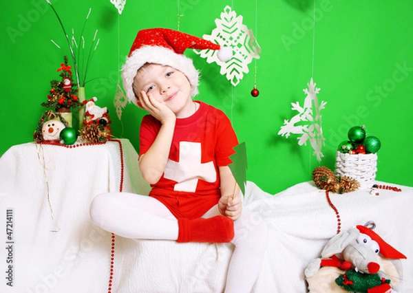 Obraz Boy Santa Claus