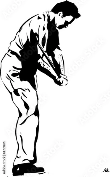 Obraz The Golf Swing Pose