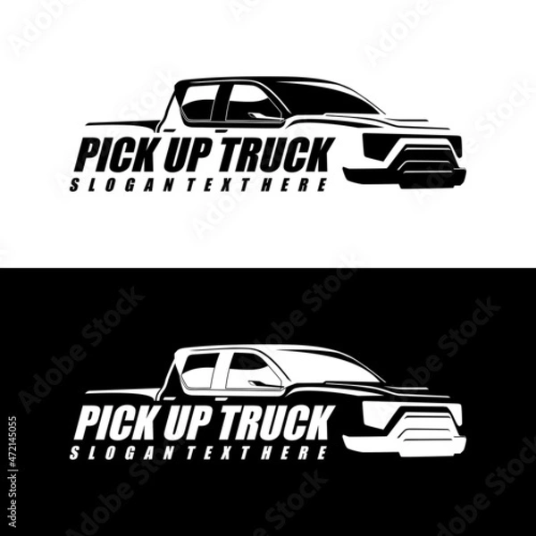 Obraz pick up truck logo design vector	