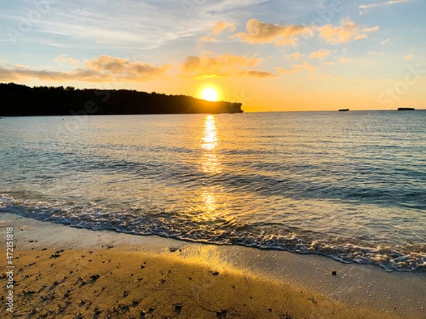 Fototapeta 夕焼けと海の風景