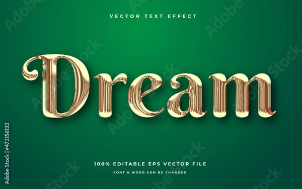 Obraz dream luxury editable text effect