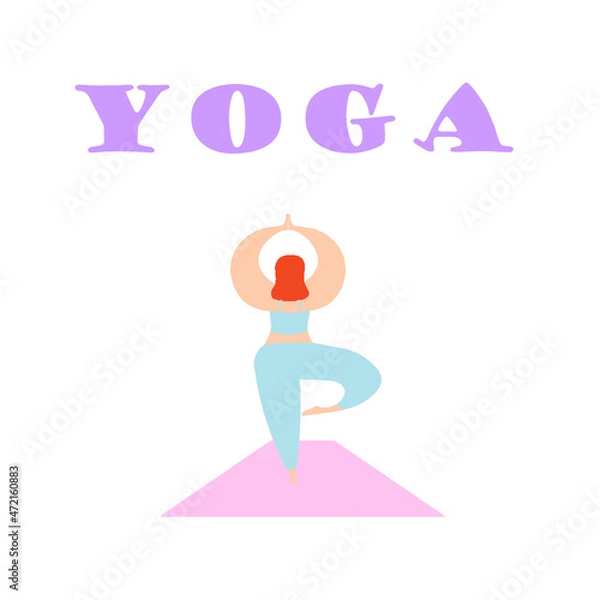 Obraz yoga pose silhouette