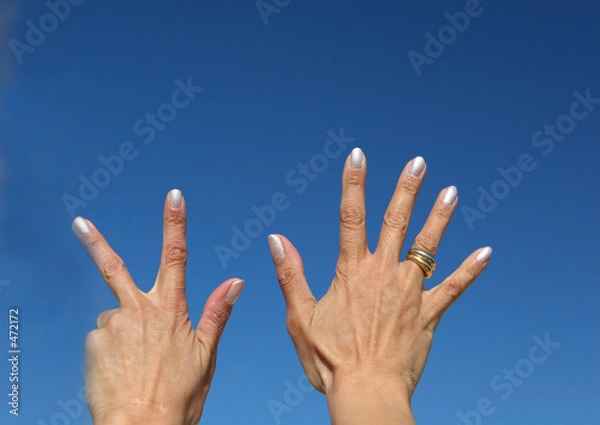 Fototapeta Chiffre huit avec les mains