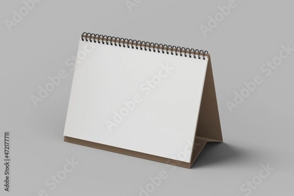 Fototapeta Blank paper desk spiral calendar