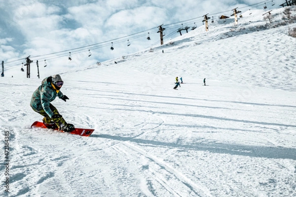 Fototapeta スキー場での風景写真