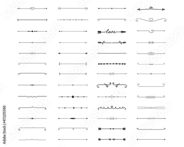 Obraz Decorative Text Dividers Flat Vector
