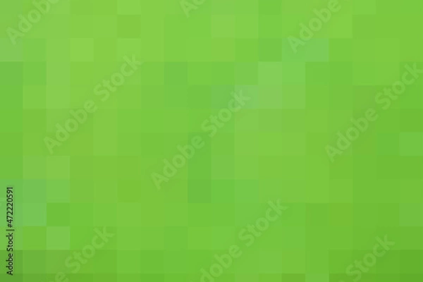 Fototapeta Abstract pixel light green background. Vector geometric texture from green squares. A light green backing of mosaic squares for post, screensaver, wallpaper, postcard, poster, banner, cover