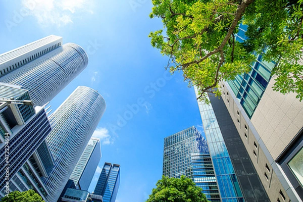 Obraz 都市イメージ　名古屋駅前の高層ビル群