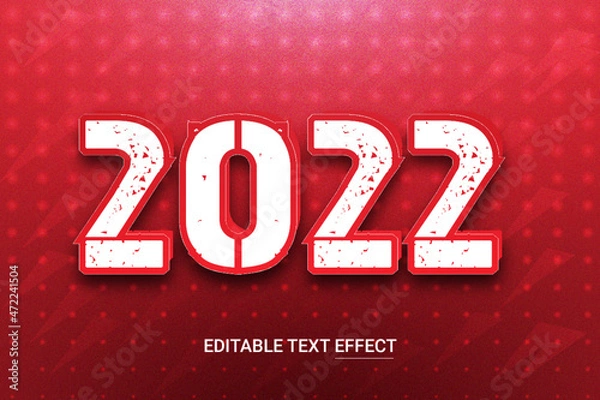 Fototapeta 2022 Editable Text Effect Design template
