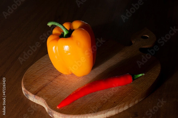 Obraz two peppers - hot and bell