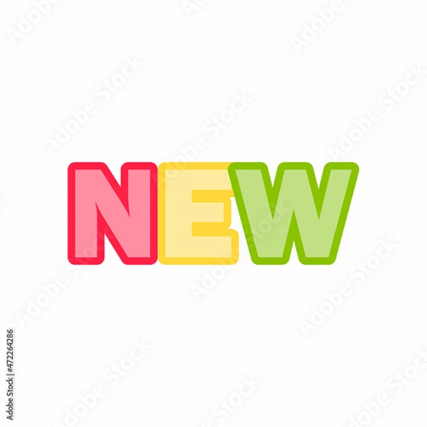 Obraz Vector icon. New, symbol, logo