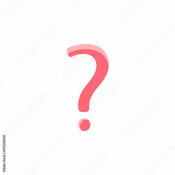 Obraz Vector icon. Question mark, sign