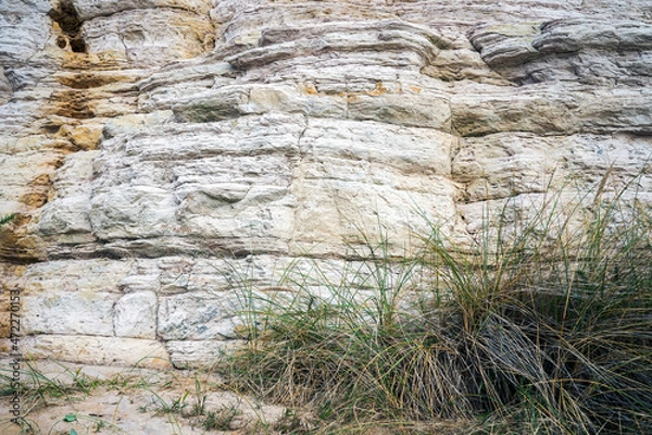 Fototapeta Layers of sandstone rock formed during the Eocene period