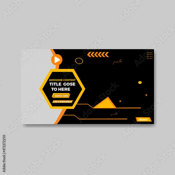 Obraz Youtube Thumbnail Tamplete Design.