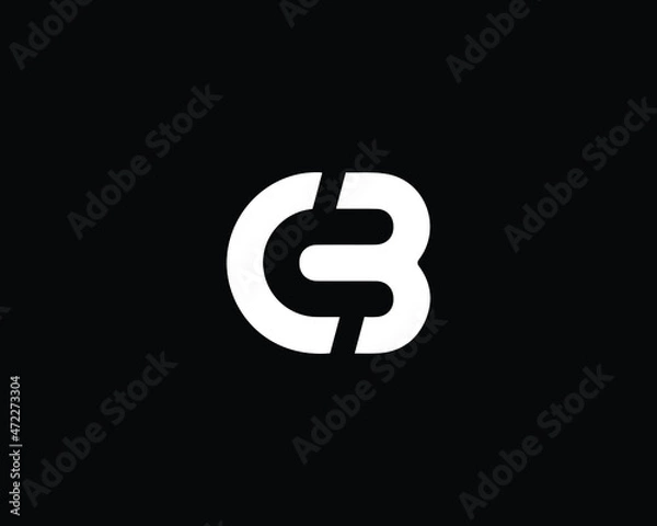 Obraz Creative Minimalist Letter CB Logo Design , Minimal CB Monogram