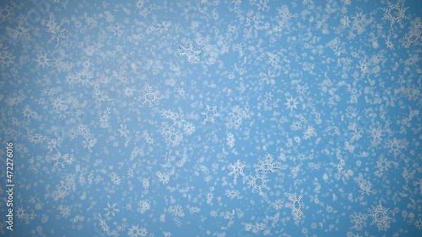 Obraz Snow flakes on a light backround