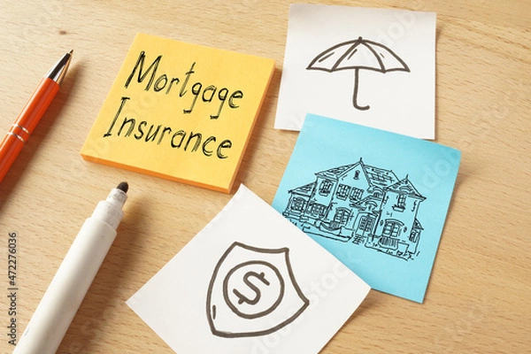 Fototapeta Mortgage Insurance is shown on the photo using the text