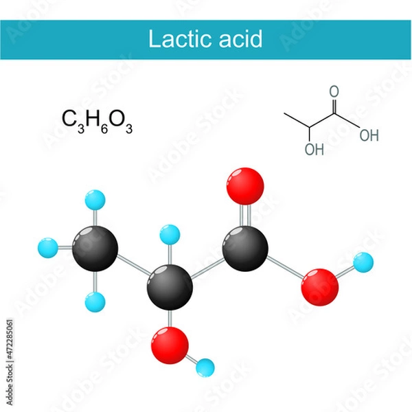 Fototapeta Lactic acid molecular formula
