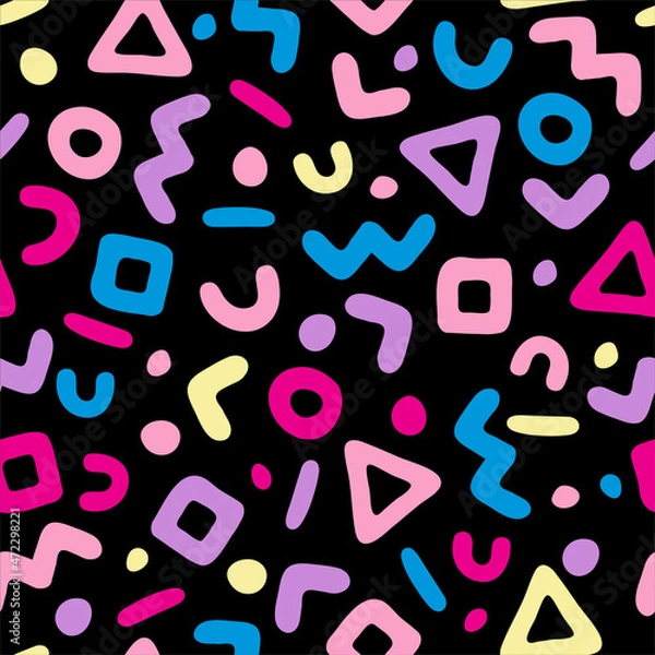 Fototapeta Pink memphis vector backdrop