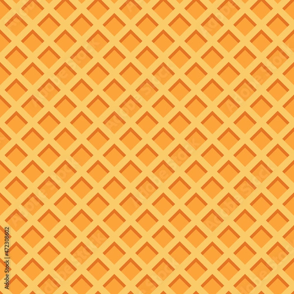 Fototapeta Seamless realistic wafer pattern for concept design. Sweet seamless. Vector illustration
