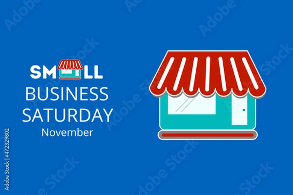 Obraz flye or banner or illustration of saturday small business event