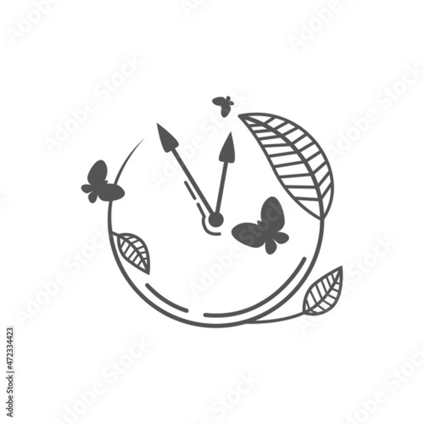 Fototapeta Natural Time Vector Design Logo