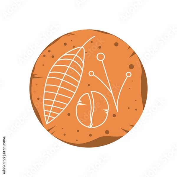 Fototapeta Ornamental Leaf Design Vector Logo