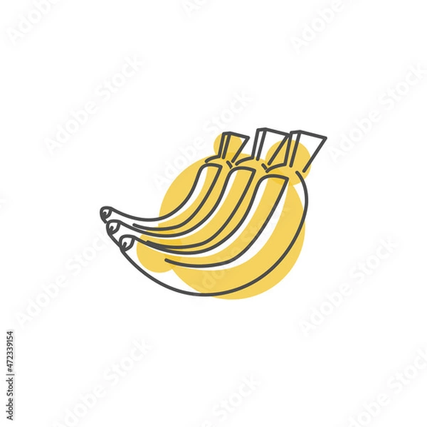 Fototapeta A banana logo design vector