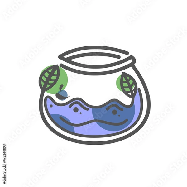 Fototapeta Small Aquarium Design Vector Logo