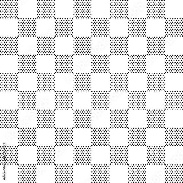 Fototapeta black and white seamless pattern