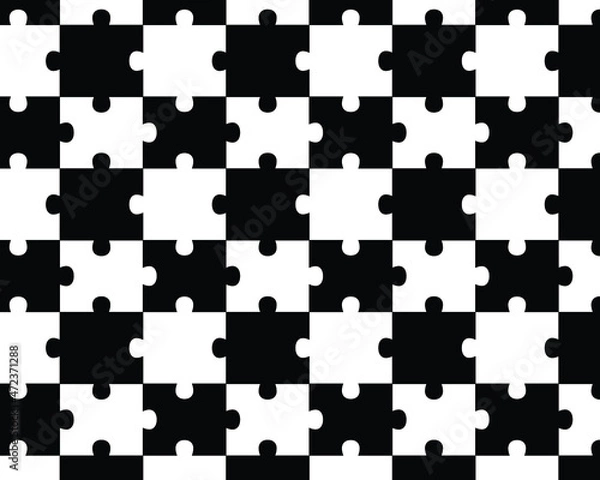 Fototapeta seamless puzzle pattern
