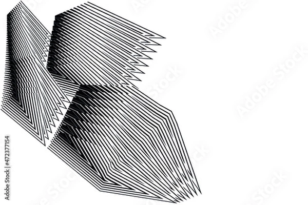 Fototapeta Geometric dynamic pattern, abstract halftone lines background, vector modern design texture.